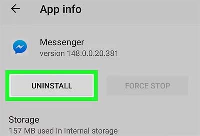 Uninstall And Reinstall Messenger App