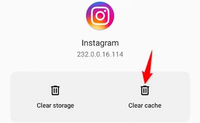 Clear Cahe of Instagram