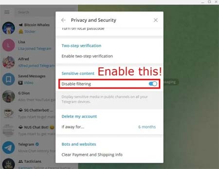 Enable "Disable Filtering" Feature