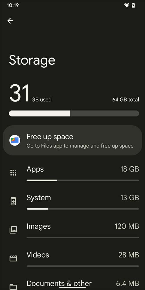 Check Storage Space On Android
