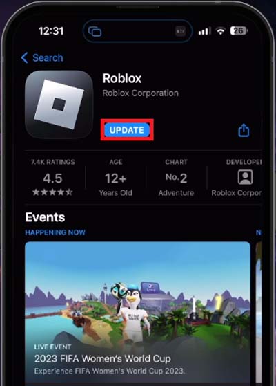 Update Roblox App On iPhone, Or iPad