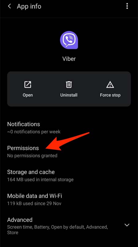 Allow Necessary Permissions On Viber