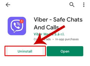 Uninstall Viber App