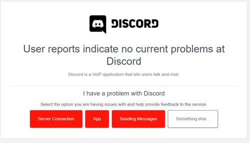Check status of Discord app