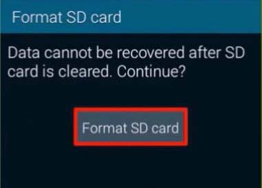 Format External SD Card