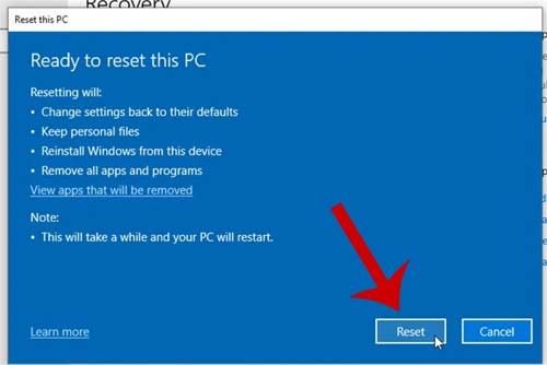 Reset Windows PC
