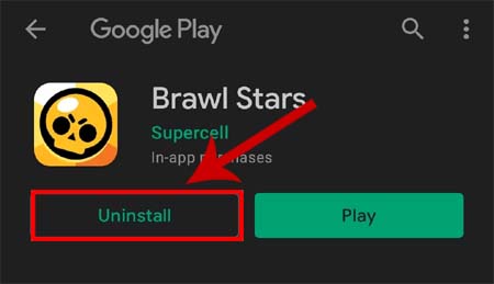 Uninstall Brawl Stars App